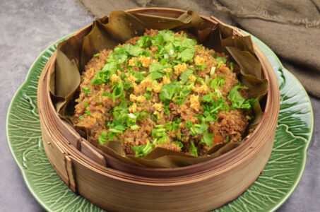 Sichuan Steamed Beef with Spicy Rice Powder